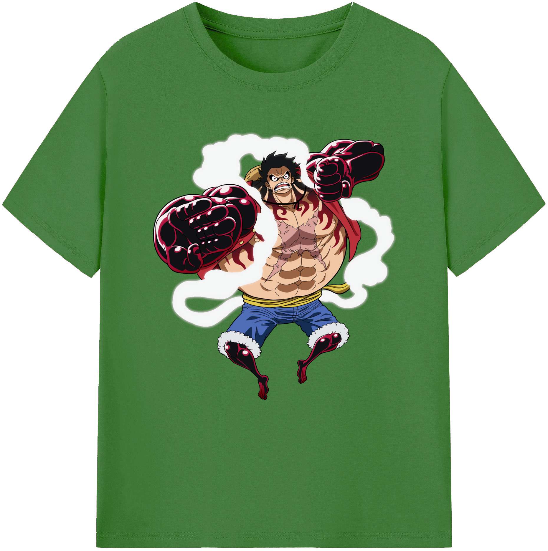 ワンピース モンキー・D・ルフィ ONE PIECE Monkey D. Luffy レディースカジュアルプリントTシャツ（綿100％）